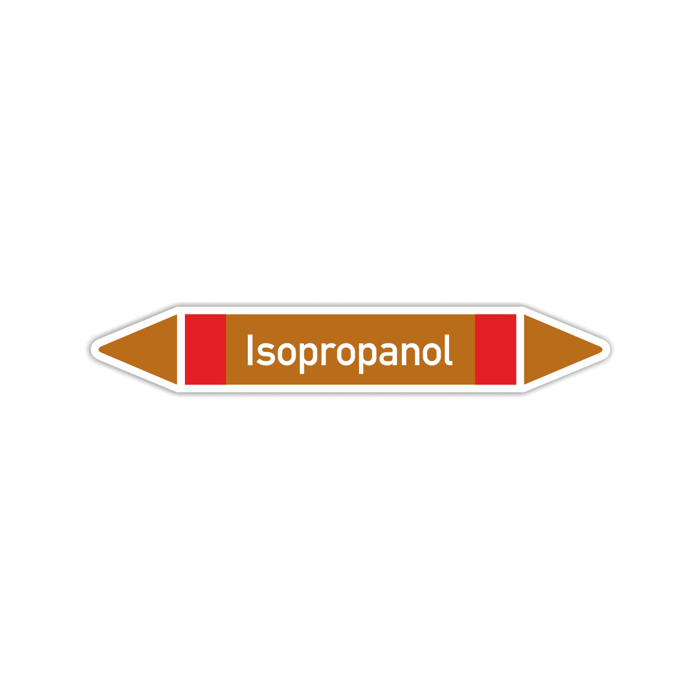 Rohrleitungskennzeichen Isopropanol nach DIN 2403, in verschiedenen Ausführungen