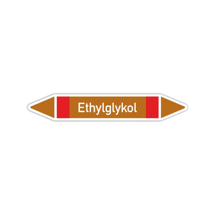 Rohrleitungskennzeichen Ethylglykol nach DIN 2403, in verschiedenen Ausführungen