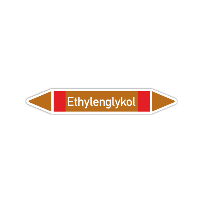 Rohrleitungskennzeichen Ethylenglykol nach DIN 2403, in verschiedenen Ausführungen