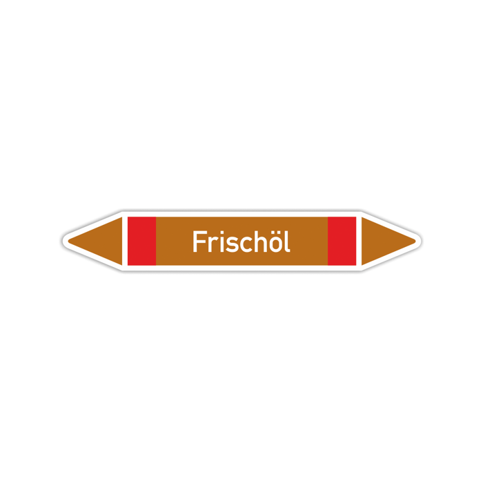 Rohrleitungskennzeichen Frischöl nach DIN 2403, in verschiedenen Ausführungen