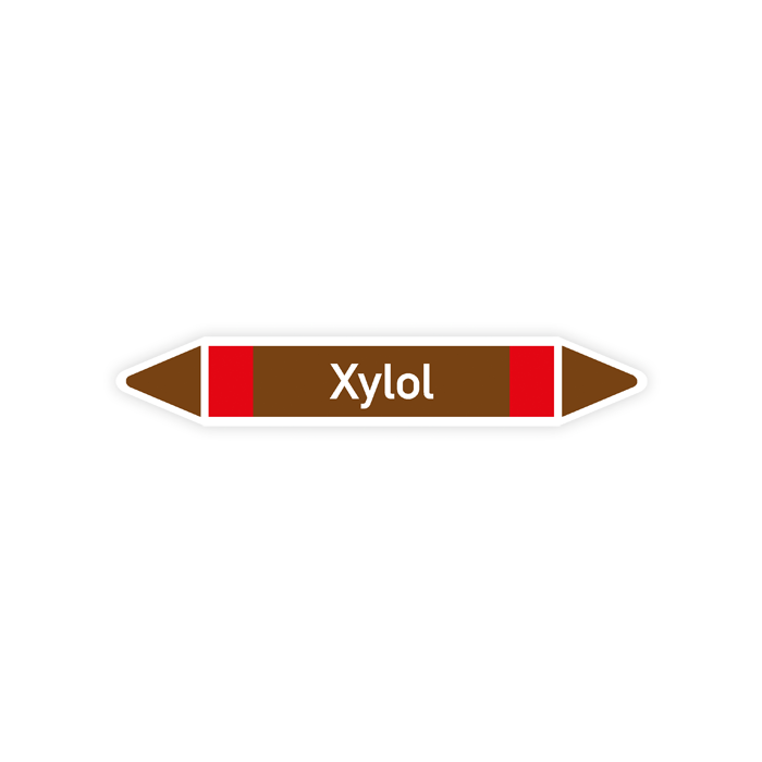 Rohrleitungskennzeichen Xylol nach DIN 2403, in verschiedenen Ausführungen