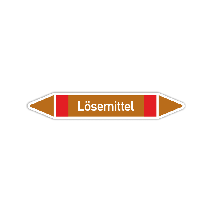 Rohrleitungskennzeichen Lösemittel nach DIN 2403, in verschiedenen Ausführungen