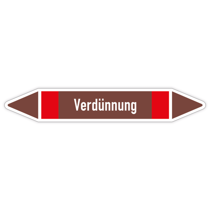 Rohrleitungskennzeichen Verdünnung nach DIN 2403, in verschiedenen Ausführungen