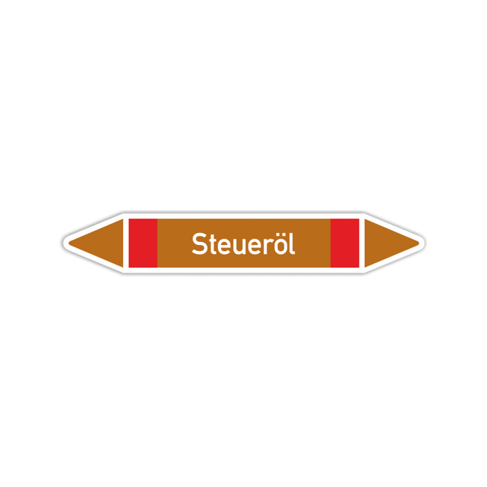 Rohrleitungskennzeichen Steueröl nach DIN 2403, in verschiedenen Ausführungen