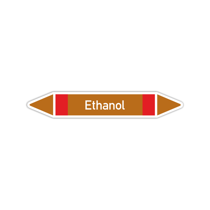Rohrleitungskennzeichen Ethanol nach DIN 2403, in verschiedenen Ausführungen