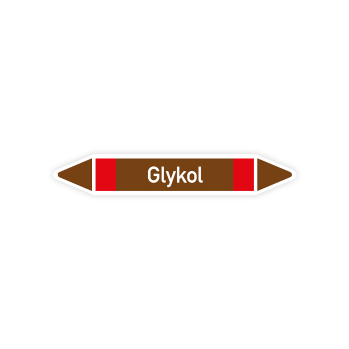 Rohrleitungskennzeichen Glykol nach DIN 2403, in verschiedenen Ausführungen