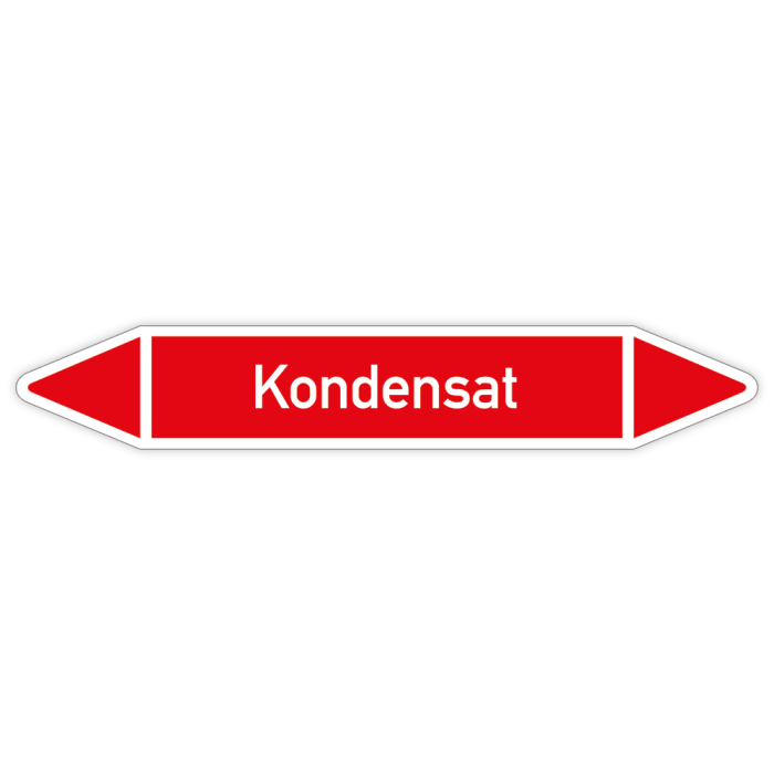 Rohrleitungskennzeichen Kondensat nach DIN 2403, in verschiedenen Ausführungen
