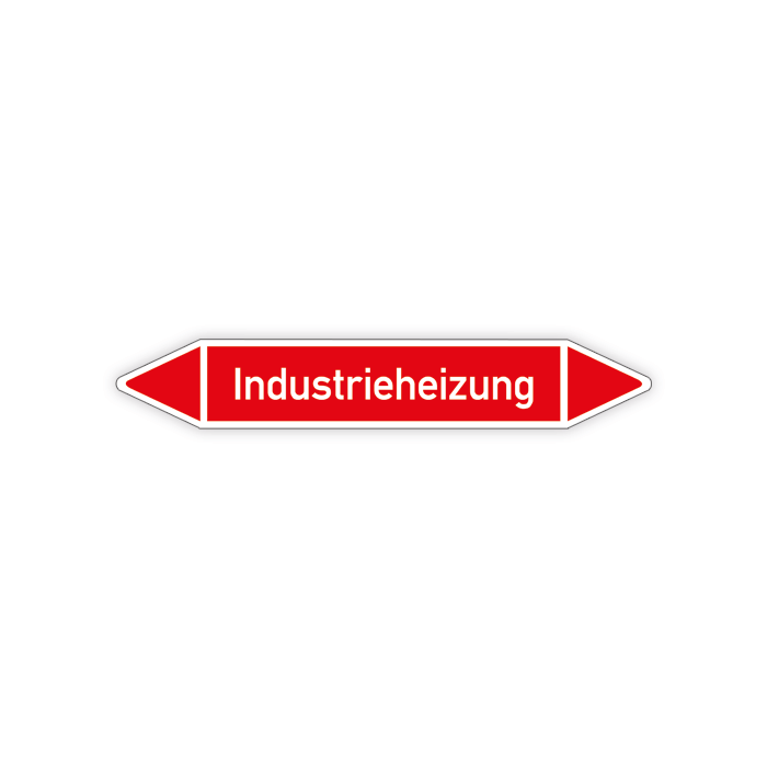 Rohrleitungskennzeichen Industrieheizung nach DIN 2403, in verschiedenen Ausführungen