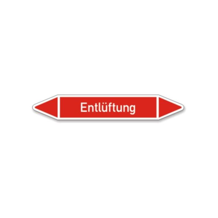Rohrleitungskennzeichen Entlüftung nach DIN 2403, in verschiedenen Ausführungen