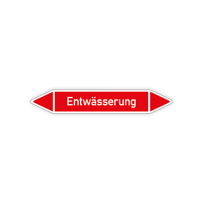 Rohrleitungskennzeichen Entwässerung nach DIN 2403, in verschiedenen Ausführungen