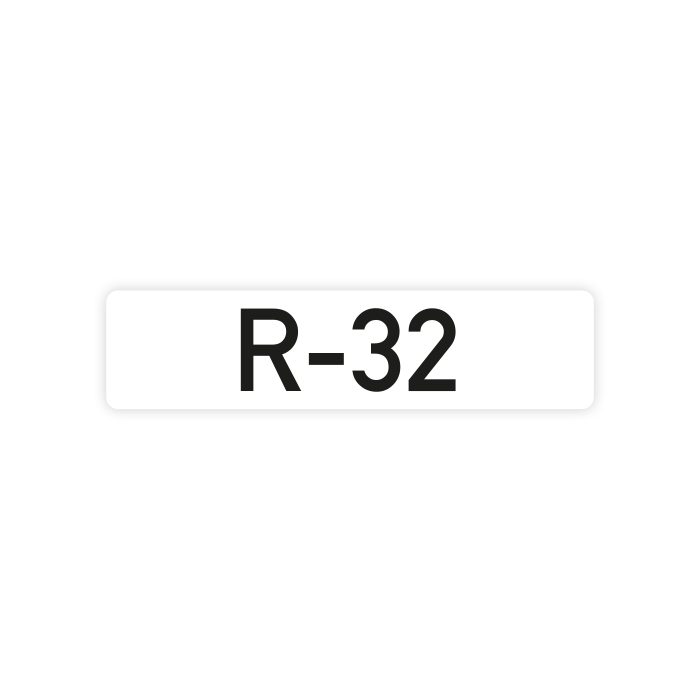 Rohrkennzeichnung für Kältemittel, DIN 2405, R-32