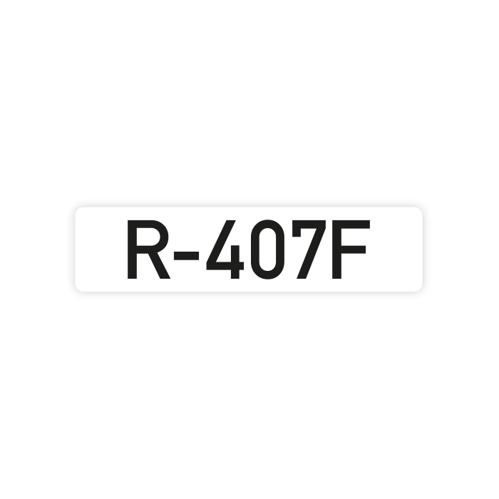 Rohrkennzeichnung für Kältemittel, DIN 2405, R-407F