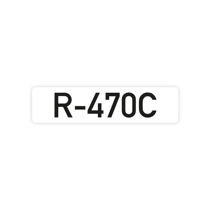 Rohrkennzeichnung für Kältemittel, DIN 2405, R-470C