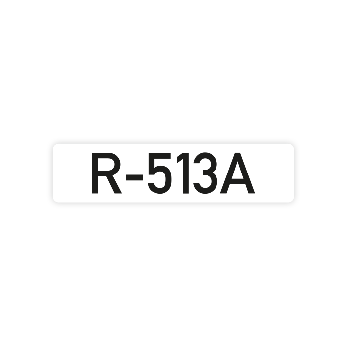 Rohrkennzeichnung für Kältemittel, DIN 2405, R-513A