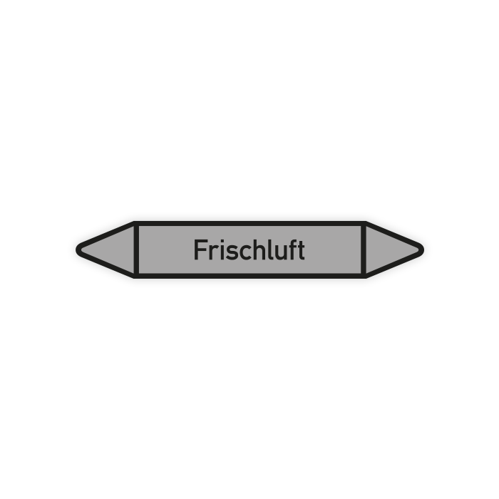 Rohrleitungskennzeichen Frischluft nach DIN 2403, in verschiedenen Ausführungen