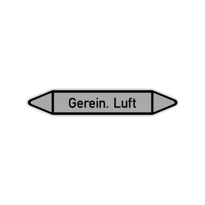 Rohrleitungskennzeichen Gereinigte Luft nach DIN 2403, in verschiedenen Ausführungen