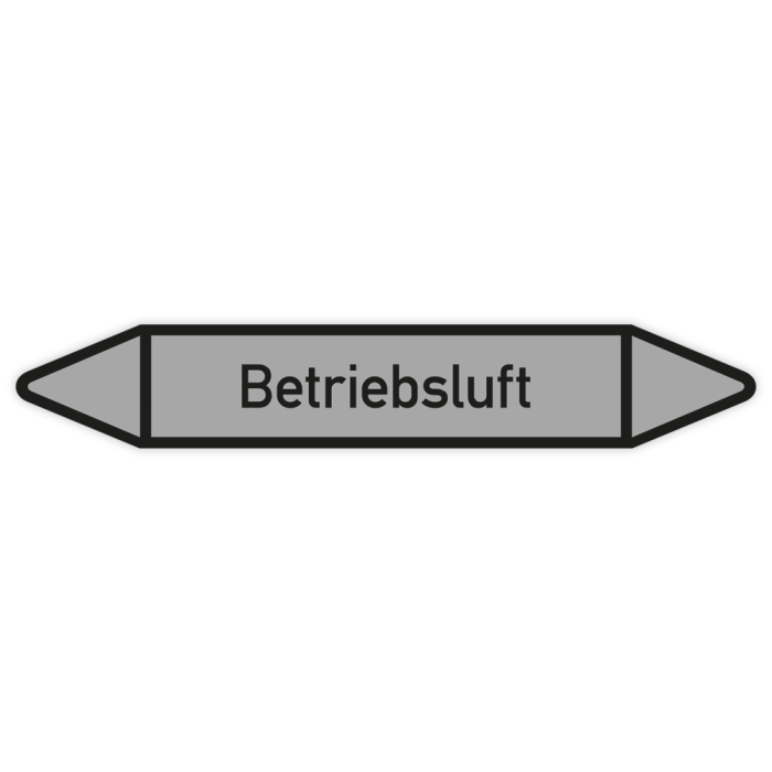 Rohrleitungskennzeichen Betriebsluft nach DIN 2403, in verschiedenen Ausführungen