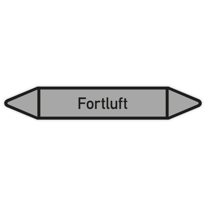 Rohrleitungskennzeichen Fortluft nach DIN 2403, in verschiedenen Ausführungen