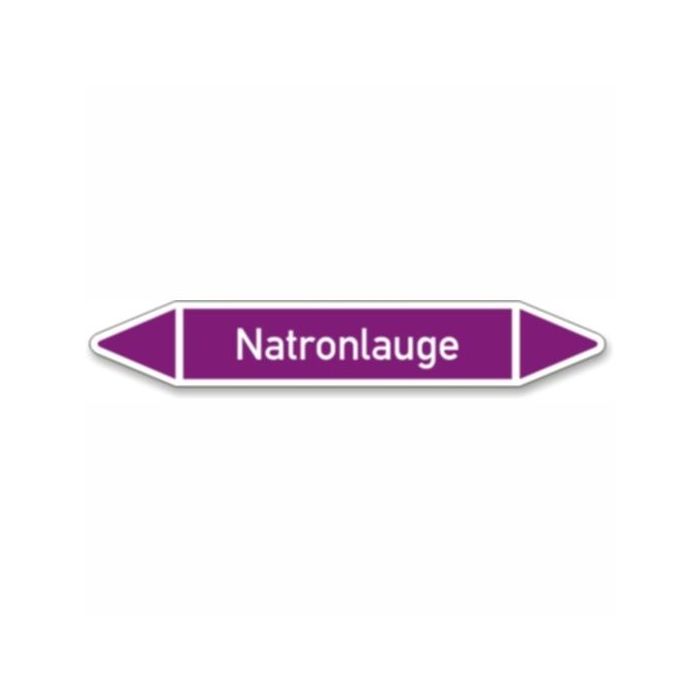 Rohrleitungskennzeichen Natronlauge nach DIN 2403, in verschiedenen Ausführungen