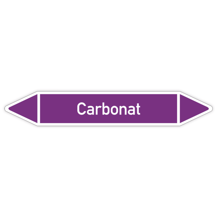 Rohrleitungskennzeichen Carbonat nach DIN 2403, in verschiedenen Ausführungen