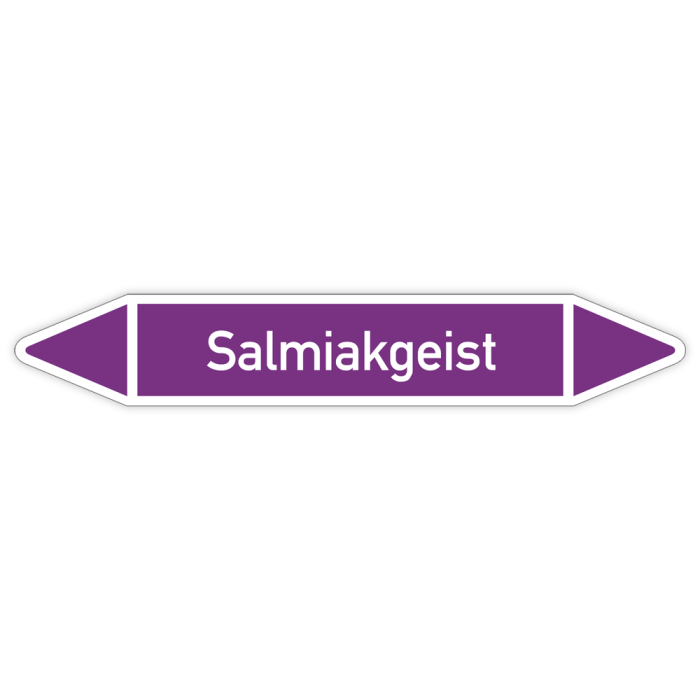 Rohrleitungskennzeichen Salmiakgeist nach DIN 2403, in verschiedenen Ausführungen