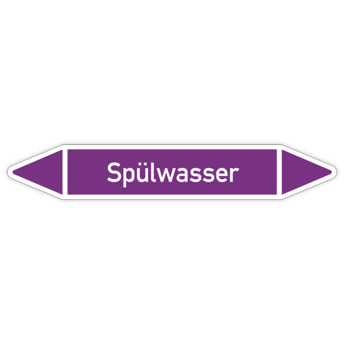 Rohrleitungskennzeichen Spülwasser nach DIN 2403, in verschiedenen Ausführungen