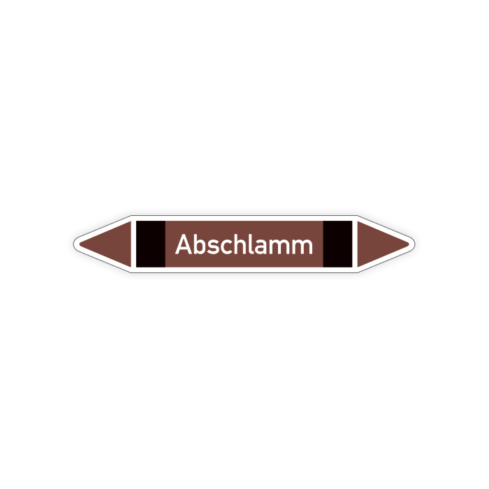 Rohrleitungskennzeichen Abschlamm nach DIN 2403, in verschiedenen Ausführungen