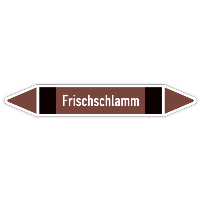 Rohrleitungskennzeichen Frischschlamm nach DIN 2403, in verschiedenen Ausführungen