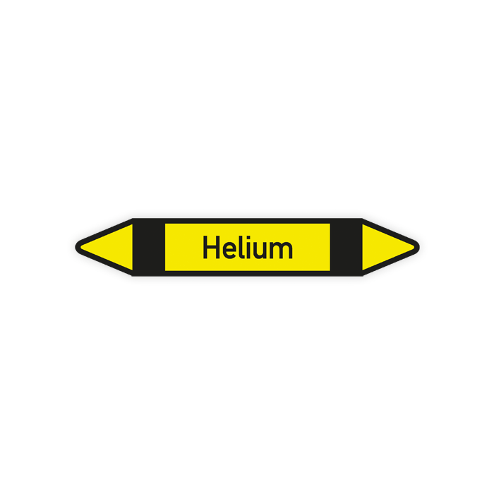 Rohrleitungskennzeichen Helium nach DIN 2403, in verschiedenen Ausführungen