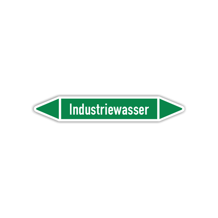 Rohrleitungskennzeichen Industriewasser nach DIN 2403, in verschiedenen Ausführungen