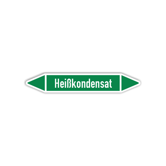 Rohrleitungskennzeichen Heißkondensat nach DIN 2403, in verschiedenen Ausführungen