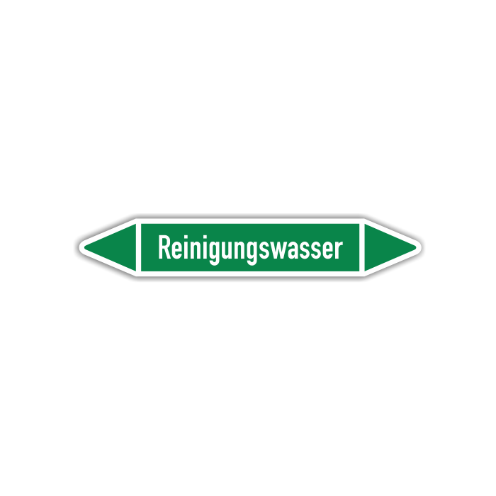 Rohrleitungskennzeichen Reinigungswasser nach DIN 2403, in verschiedenen Ausführungen