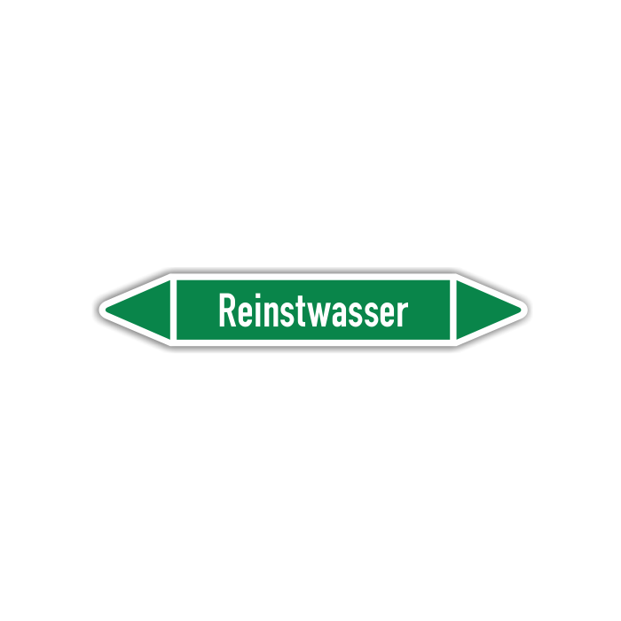 Rohrleitungskennzeichen Reinstwasser nach DIN 2403, in verschiedenen Ausführungen