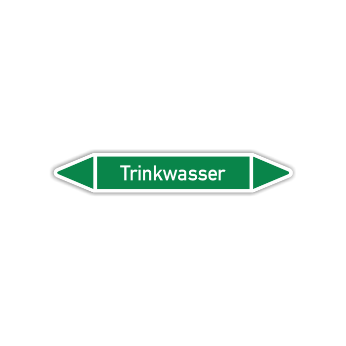Rohrleitungskennzeichen Trinkwasser nach DIN 2403, in verschiedenen Ausführungen