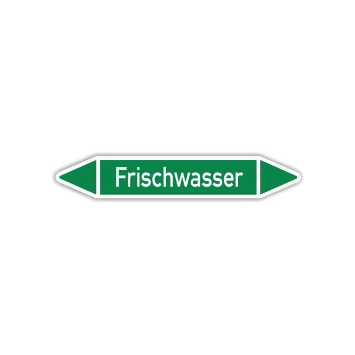 Rohrleitungskennzeichen Frischwasser nach DIN 2403, in verschiedenen Ausführungen