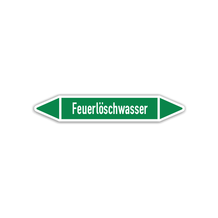 Rohrleitungskennzeichen Feuerlöschwasser nach DIN 2403, in verschiedenen Ausführungen
