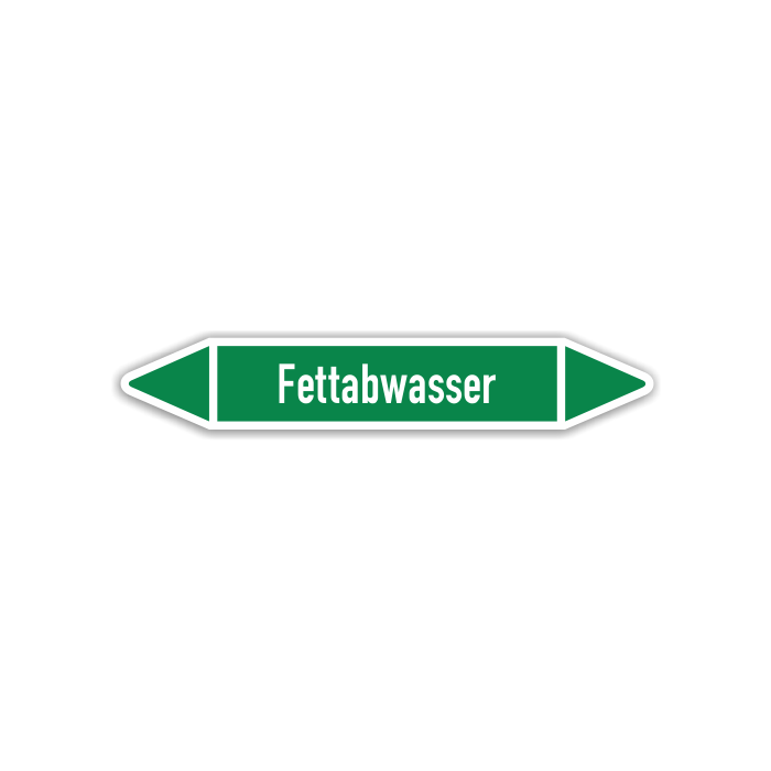 Rohrleitungskennzeichen Fettabwasser nach DIN 2403, in verschiedenen Ausführungen