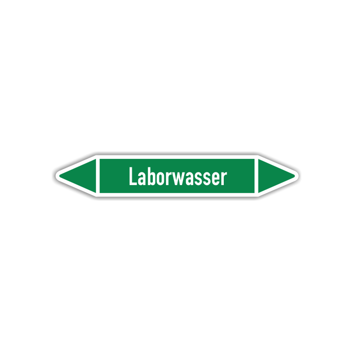 Rohrleitungskennzeichen Laborwasser nach DIN 2403, in verschiedenen Ausführungen
