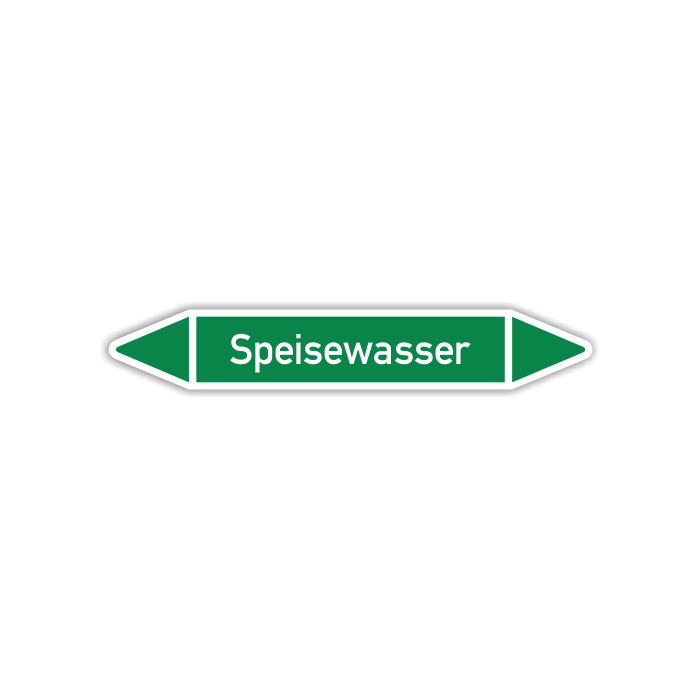 Rohrleitungskennzeichen Speisewasser nach DIN 2403, in verschiedenen Ausführungen