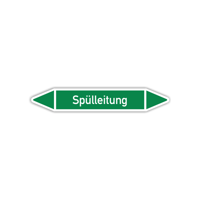 Rohrleitungskennzeichen Spülleitung nach DIN 2403, in verschiedenen Ausführungen