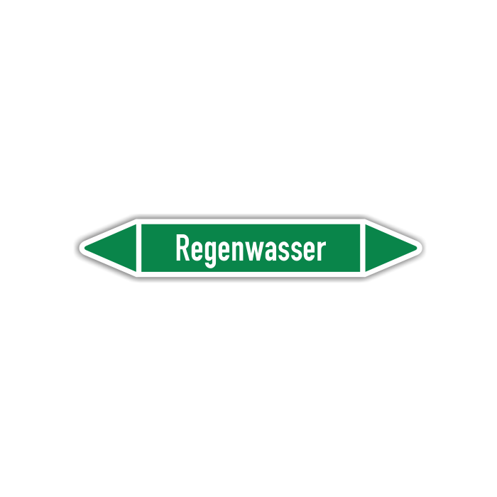 Rohrleitungskennzeichen Regenwasser nach DIN 2403, in verschiedenen Ausführungen