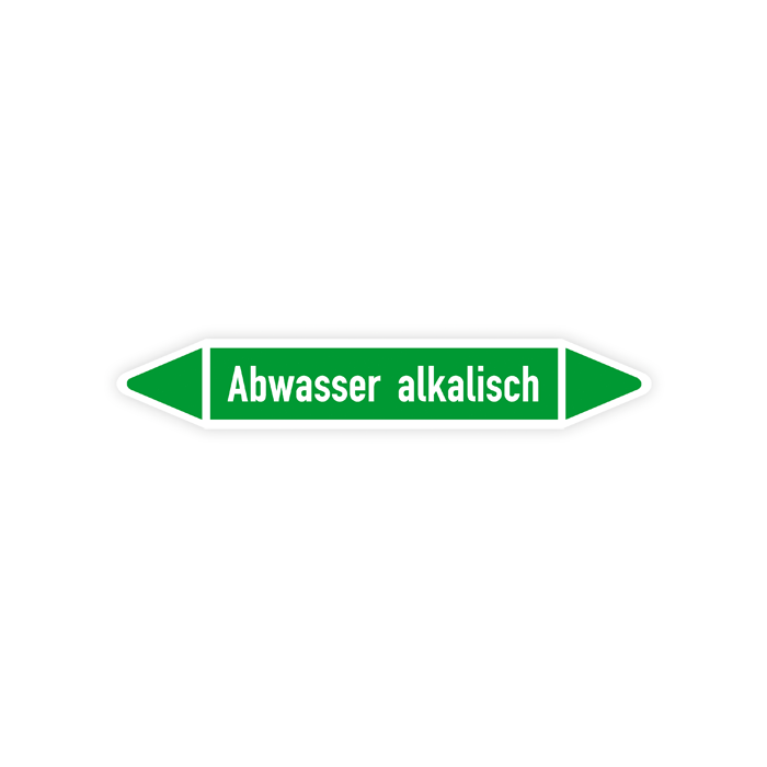 Rohrleitungskennzeichen Abwasser alkalisch nach DIN 2403, in verschiedenen Ausführungen