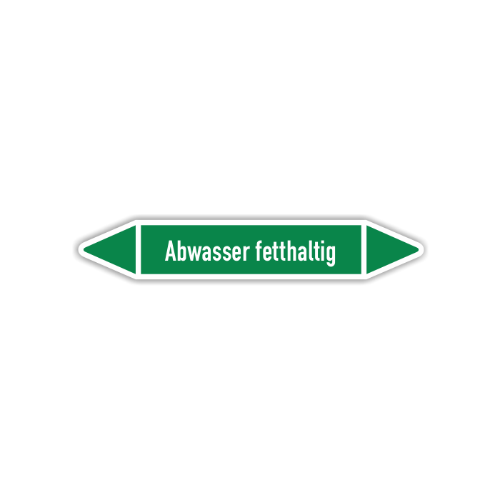 Rohrleitungskennzeichen Abwasser fetthaltig nach DIN 2403, in verschiedenen Ausführungen