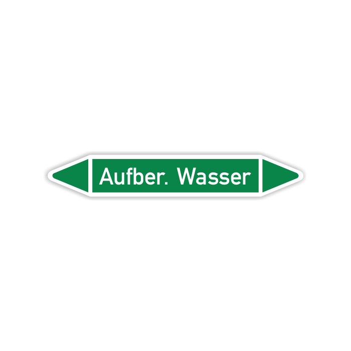 Rohrleitungskennzeichen Aufber. Wasser nach DIN 2403, in verschiedenen Ausführungen