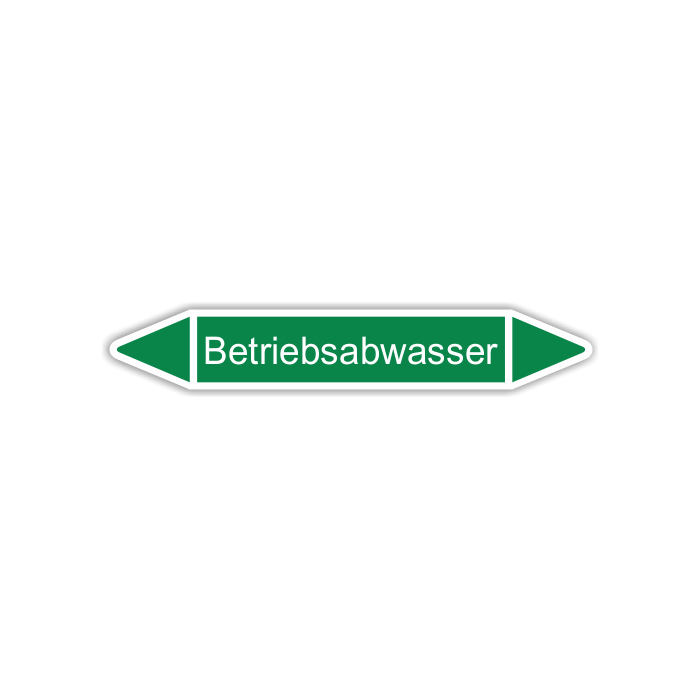Rohrleitungskennzeichen Betriebsabwasser nach DIN 2403, in verschiedenen Ausführungen