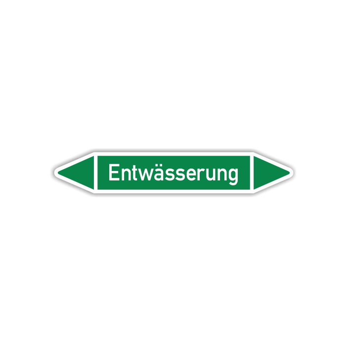 Rohrleitungskennzeichen Entwässerung nach DIN 2403, in verschiedenen Ausführungen