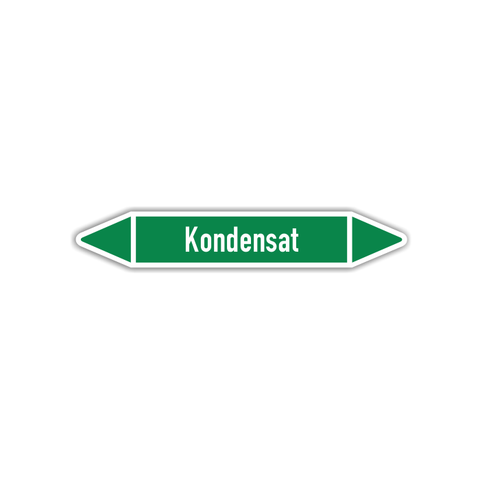 Rohrleitungskennzeichen Kondensat nach DIN 2403, in verschiedenen Ausführungen