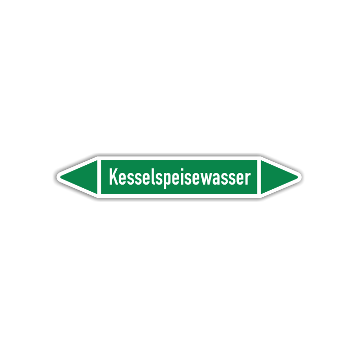 Rohrleitungskennzeichen Kesselspeisewasser nach DIN 2403, in verschiedenen Ausführungen