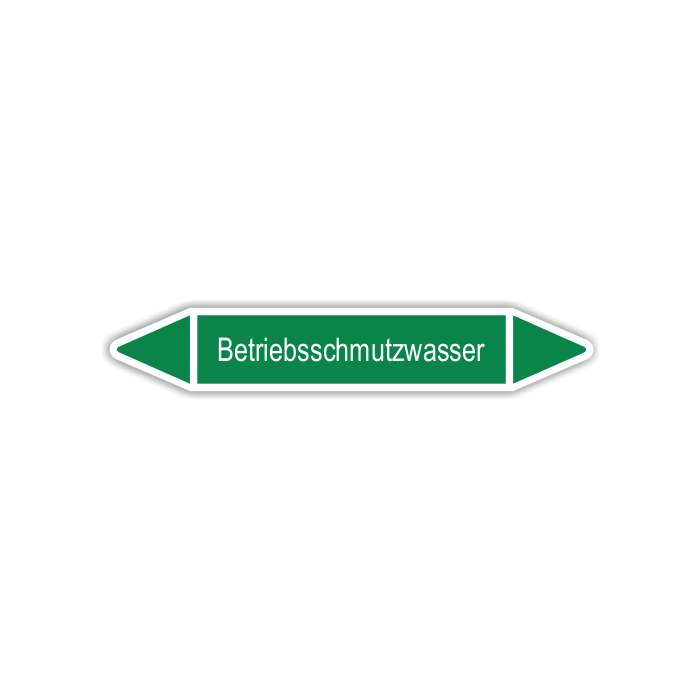 Rohrleitungskennzeichen Betriebsschmutzwasser nach DIN 2403, in verschiedenen Ausführungen