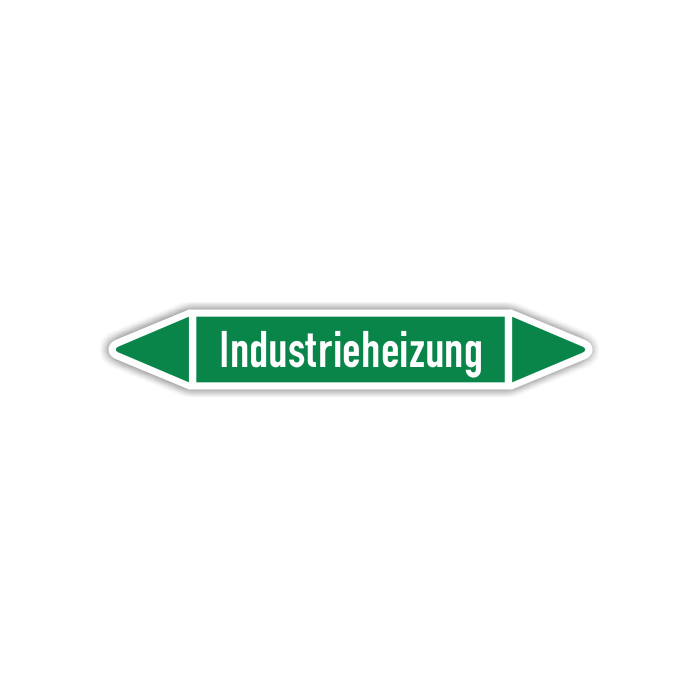 Rohrleitungskennzeichen Industrieheizung nach DIN 2403, in verschiedenen Ausführungen